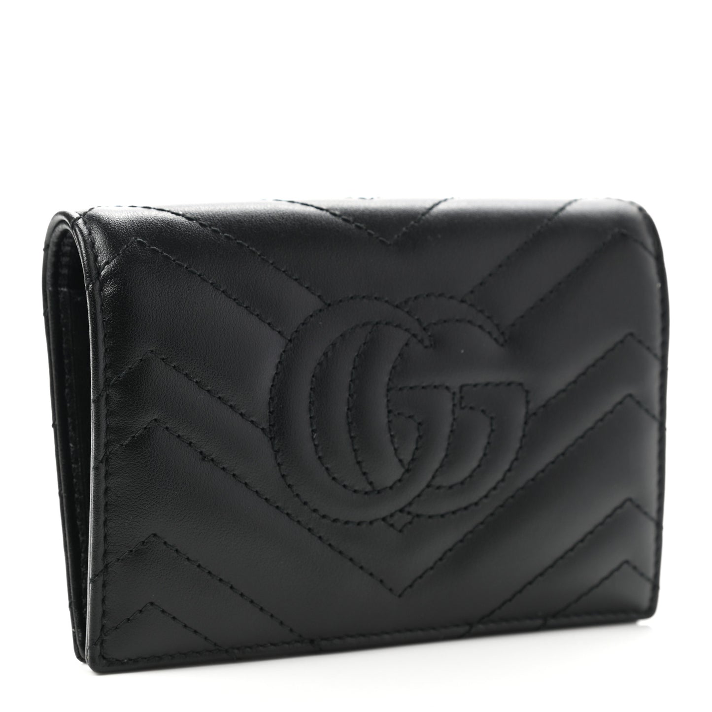 Calfskin Matelasse GG Marmont Passport Case Black
