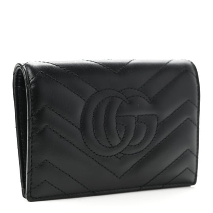 Gucci Calfskin Matelasse GG Marmont Passport Case Black 3 of 7