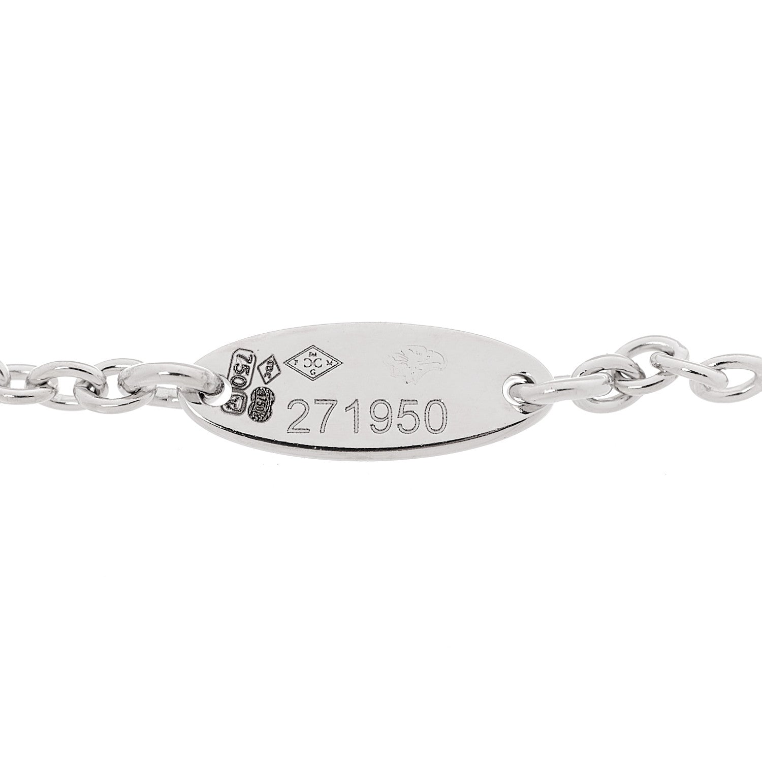 Christian Dior 18K White Gold Pave Diamond Rose Des Vents Bracelet 5 of 6