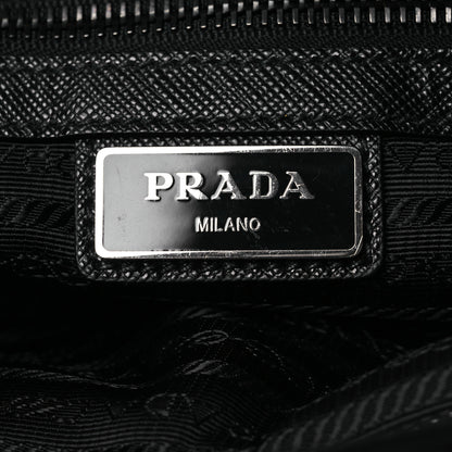 Prada Tessuto Nylon Saffiano Flat Messenger Bag Black 5 of 12