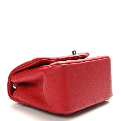 Chanel Lambskin Quilted Mini Square Flap Dark Red 3 of 9