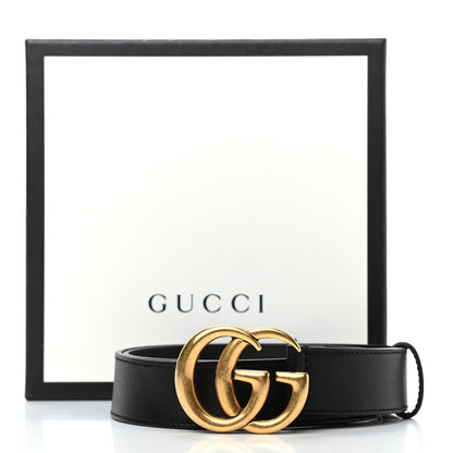 Gucci Calfskin Double G 30mm Belt 75 30 Black 4 of 4