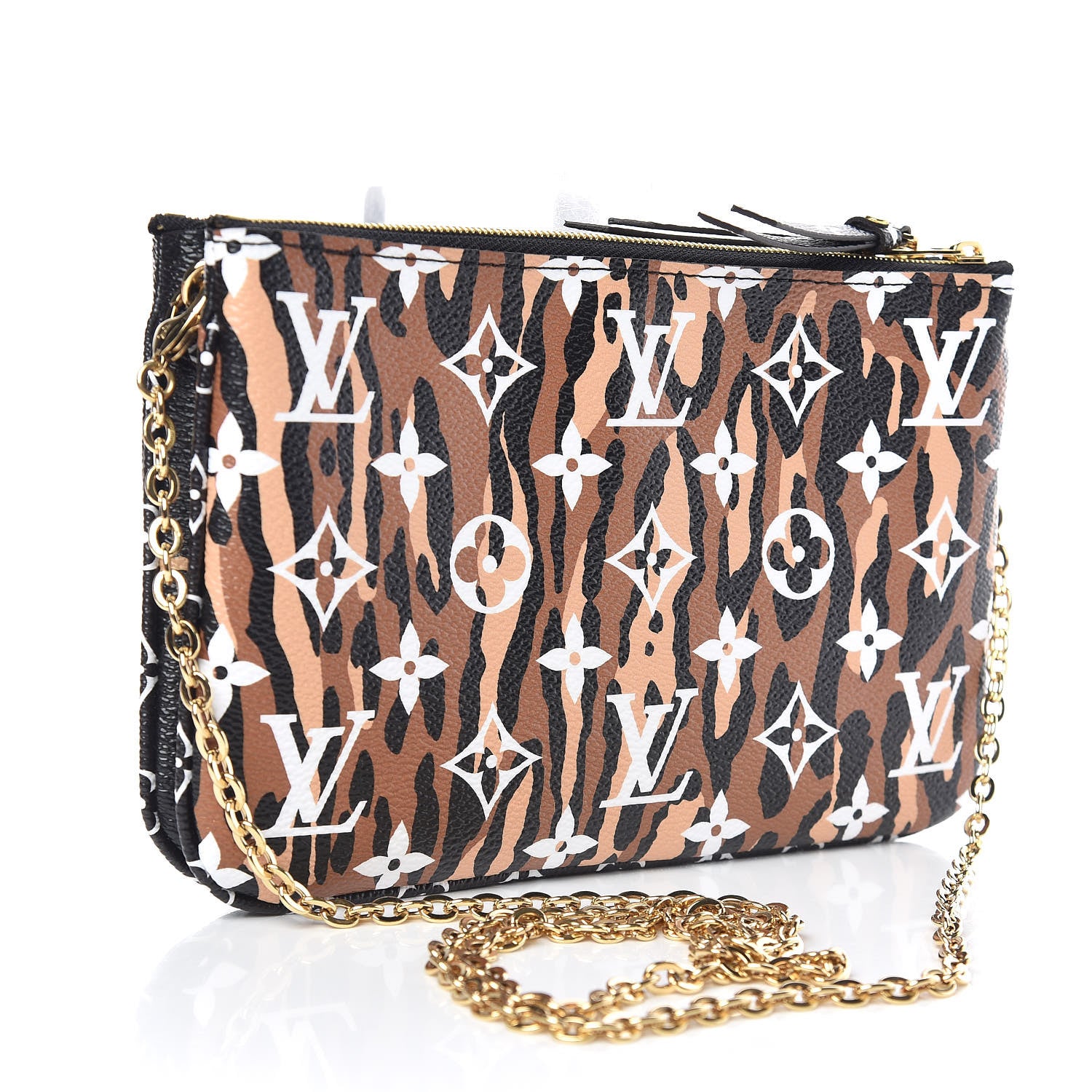 Louis Vuitton Monogram Giant Jungle Pochette Double Zip Black 3 of 10