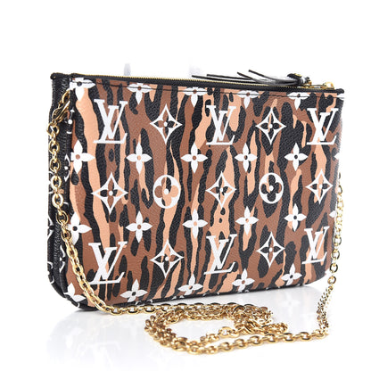 Louis Vuitton Monogram Giant Jungle Pochette Double Zip Black 3 of 10