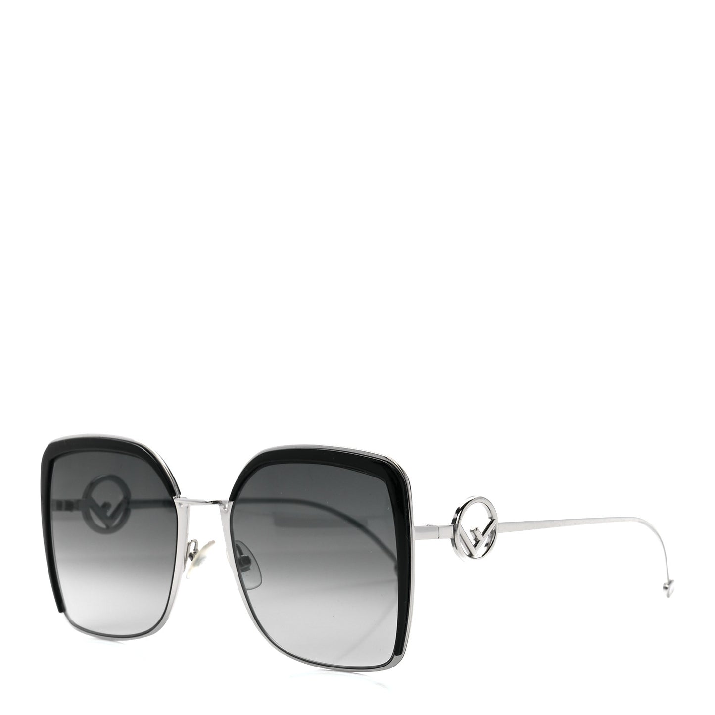 Metal Acetate F is Fendi Square Sunglasses FF 0294/S Silver