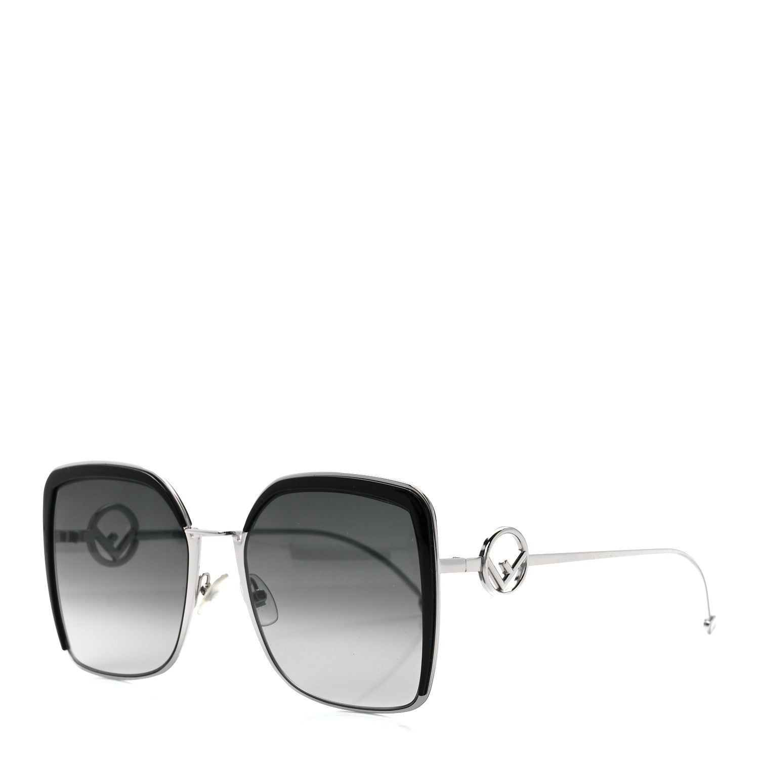 Fendi Metal Acetate F is Fendi Square Sunglasses FF 0294/S Silver 1 of 7