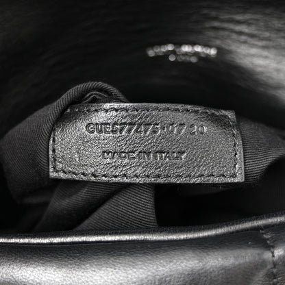 Saint Laurent Lambskin Quilted Medium Loulou Puffer Monogram Chain Satchel Black 7 of 10