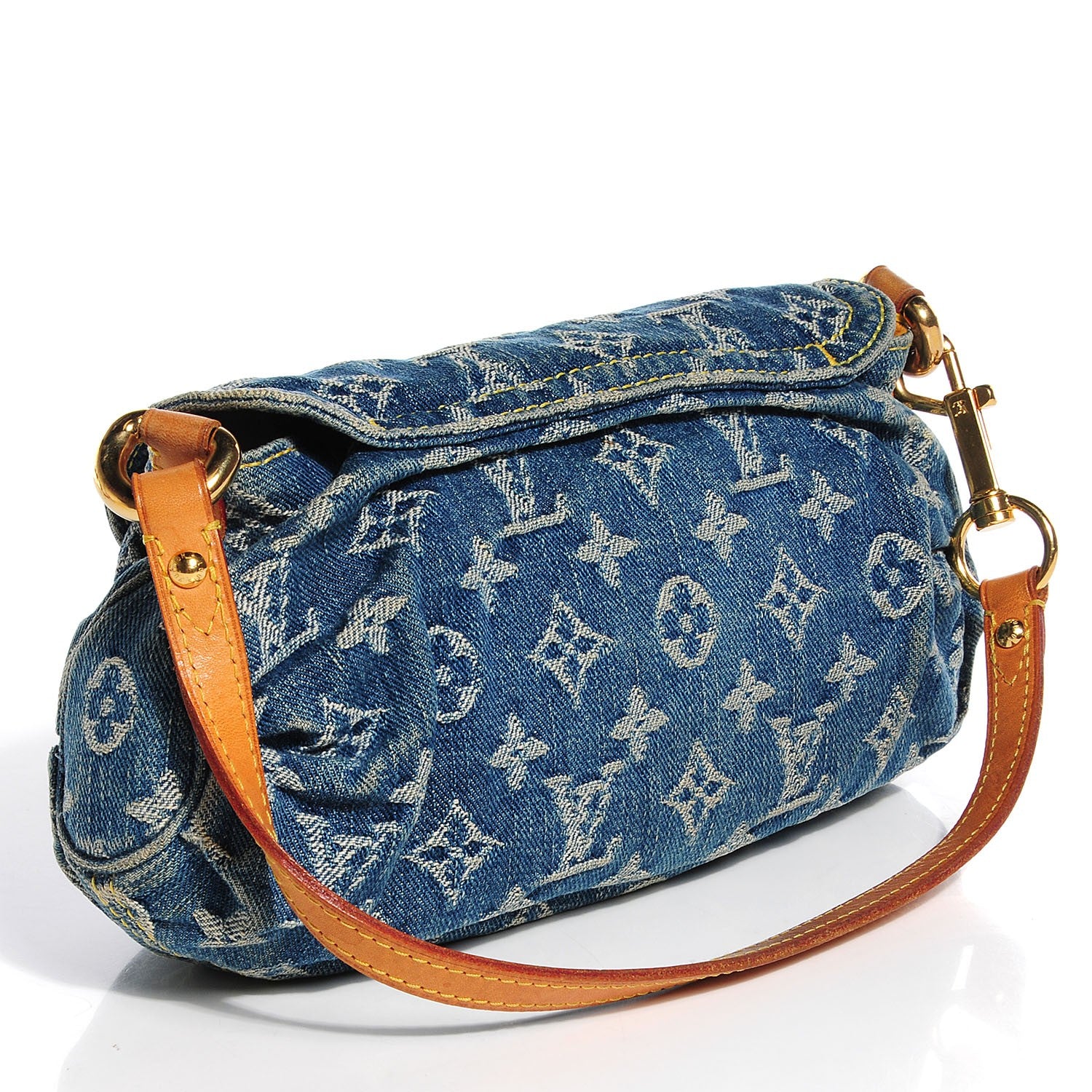 Louis Vuitton Monogram Denim Mini Pleaty Blue 3 of 7