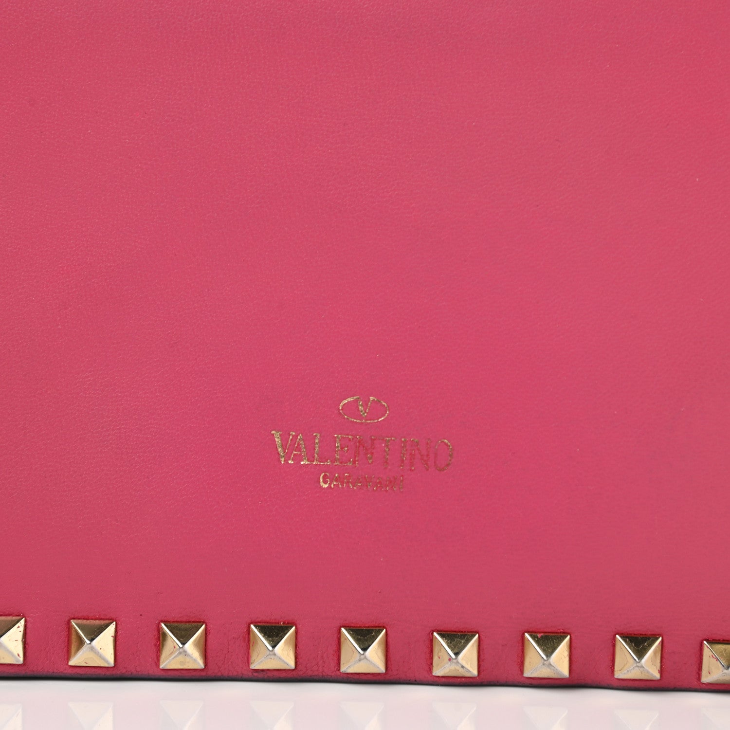 Valentino Garavani Nappa Rockstud Wristlet Clutch Deep Rose Green Grey Scarlet 10 of 13