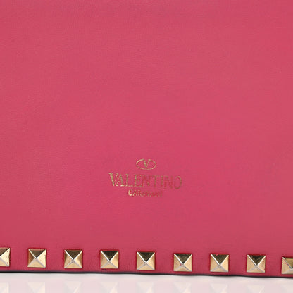 Valentino Garavani Nappa Rockstud Wristlet Clutch Deep Rose Green Grey Scarlet 10 of 13