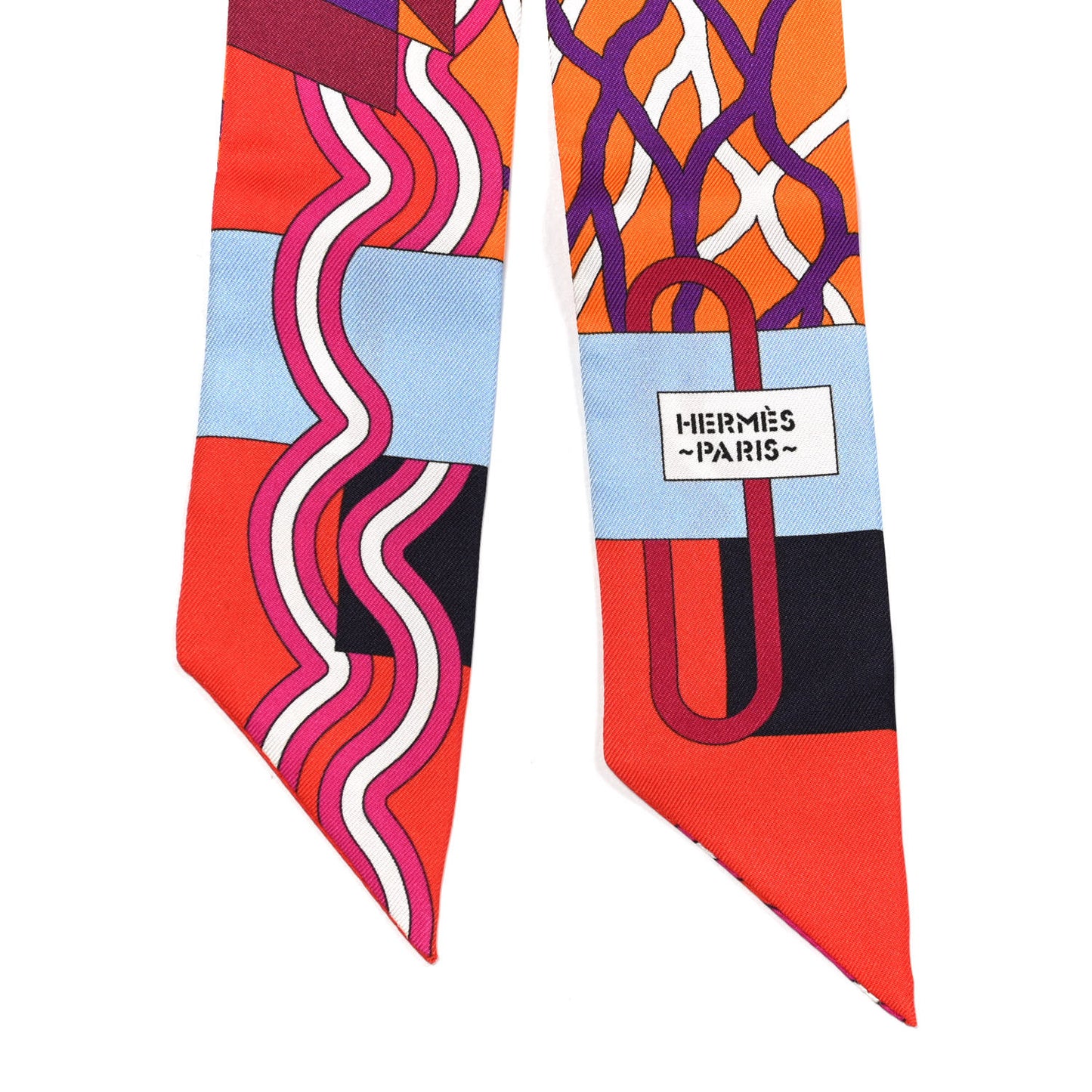 Silk Ballet Aquatique Twilly Rouge Orange Ciel