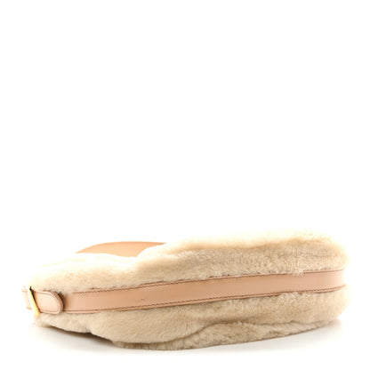 Prada Shearling Arque Shoulder Bag Ecru Noisette 4 of 9