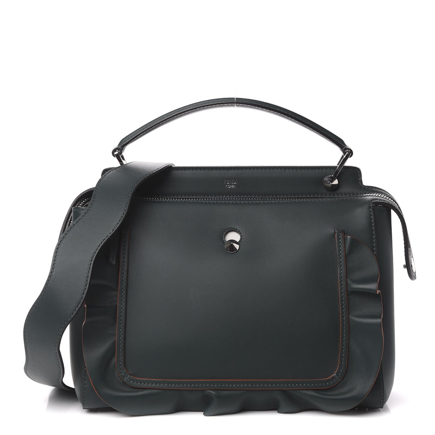 Vitello Baltico Century Dolce Waves DotCom Satchel Verde Inglese White