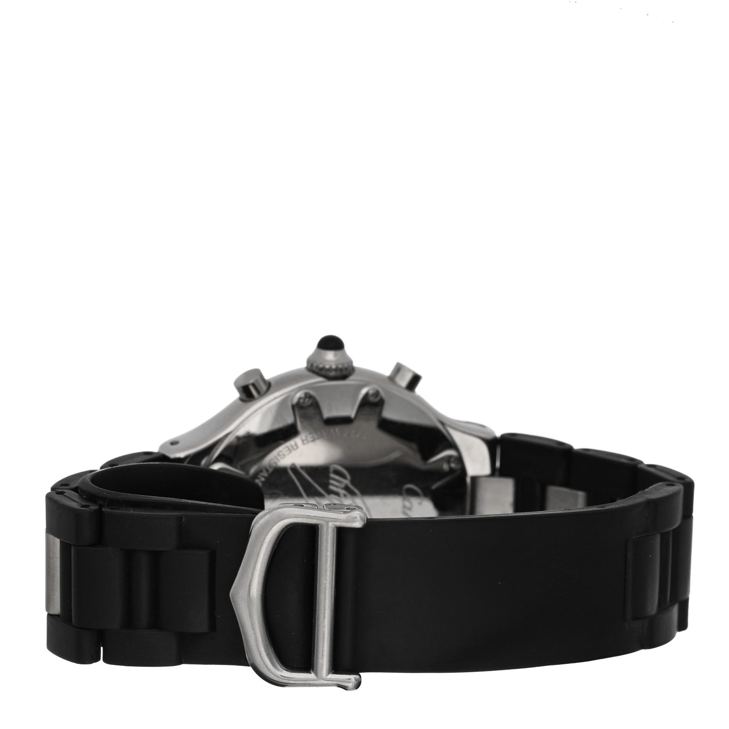 Stainless Steel Rubber 38mm Must 21 Chronoscaph Quartz Watch Black