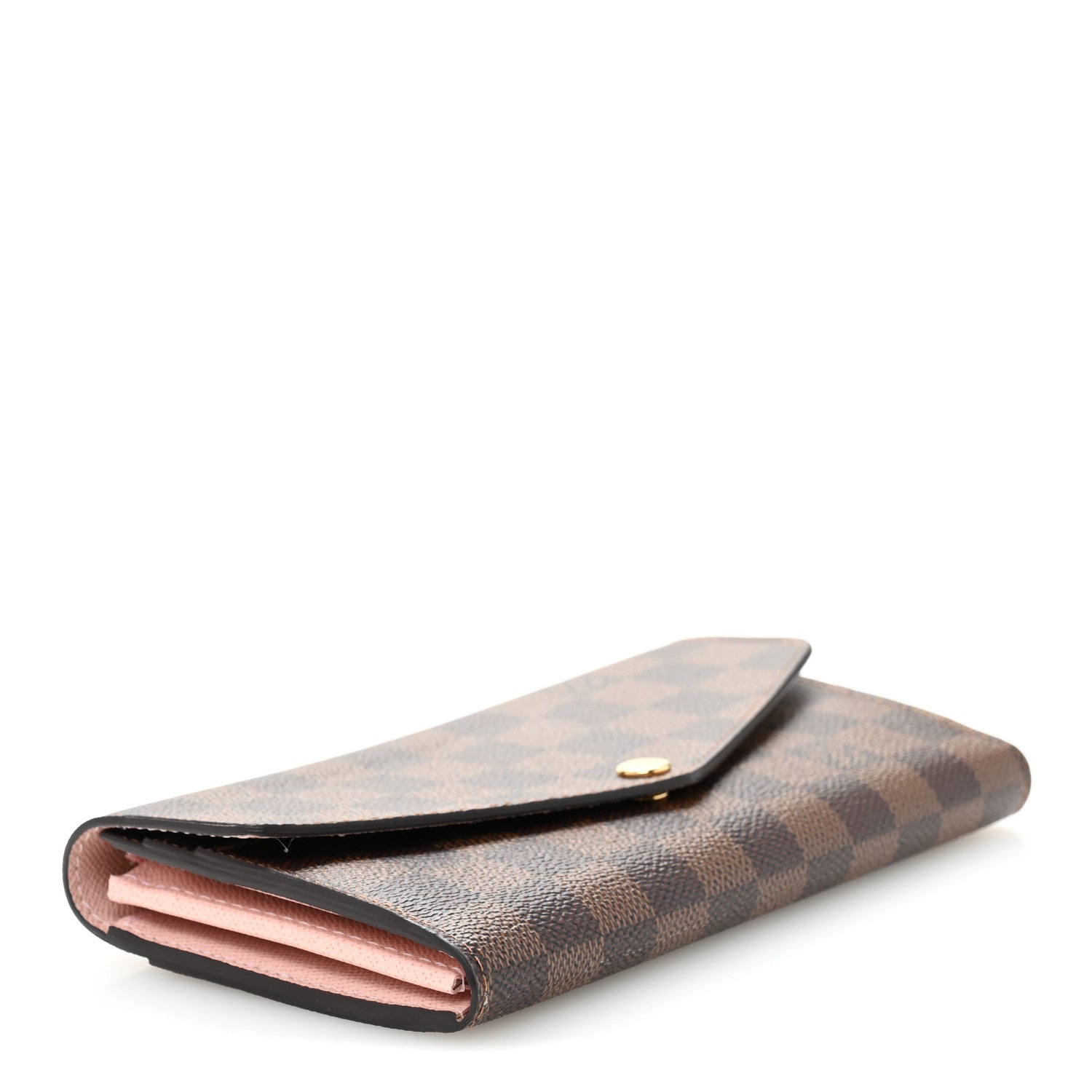 Louis Vuitton Damier Ebene Sarah Wallet NM Rose Ballerine 4 of 7