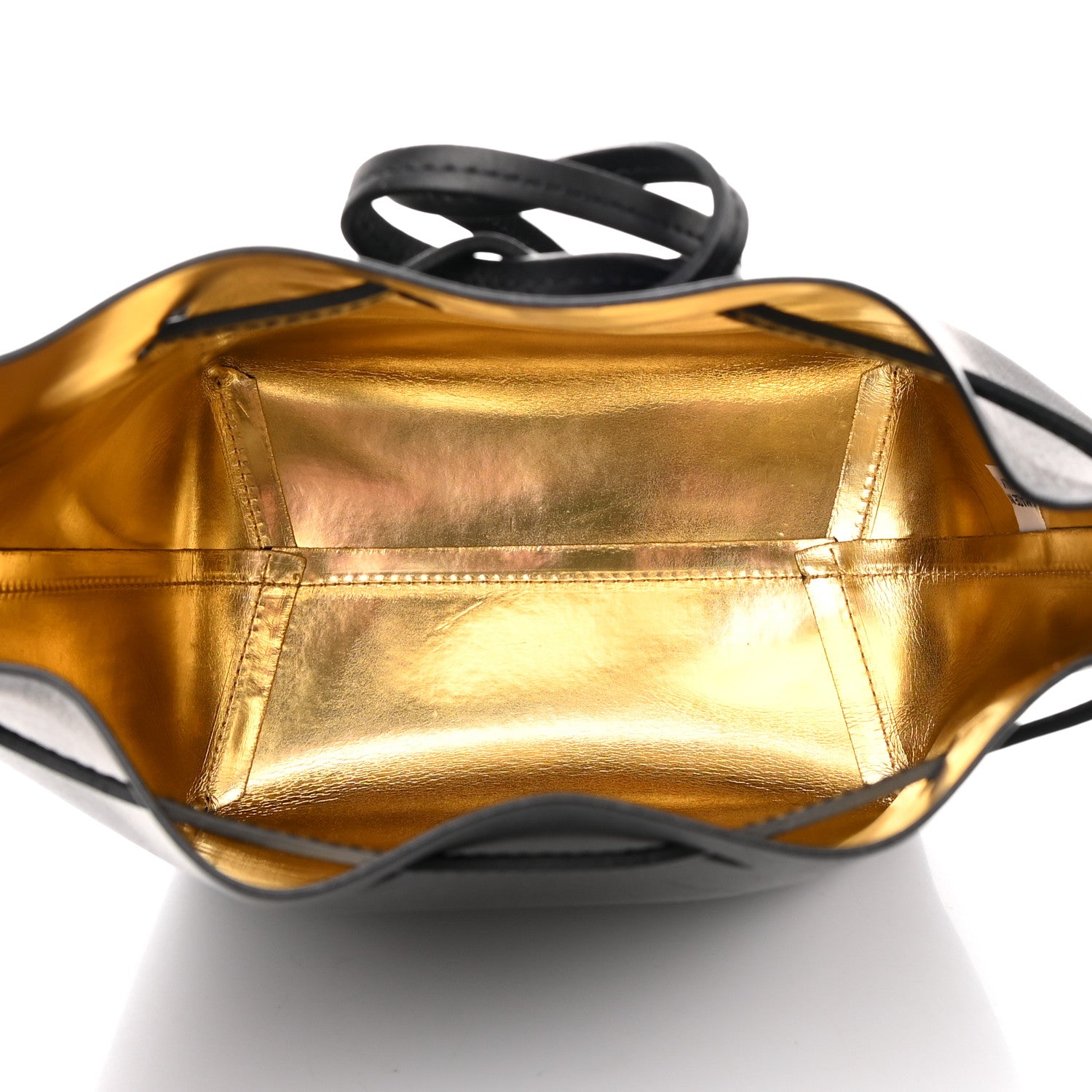 Mansur Gavriel Vegetable Tanned Calfskin Mini Bucket Bag Black Oro 5 of 14