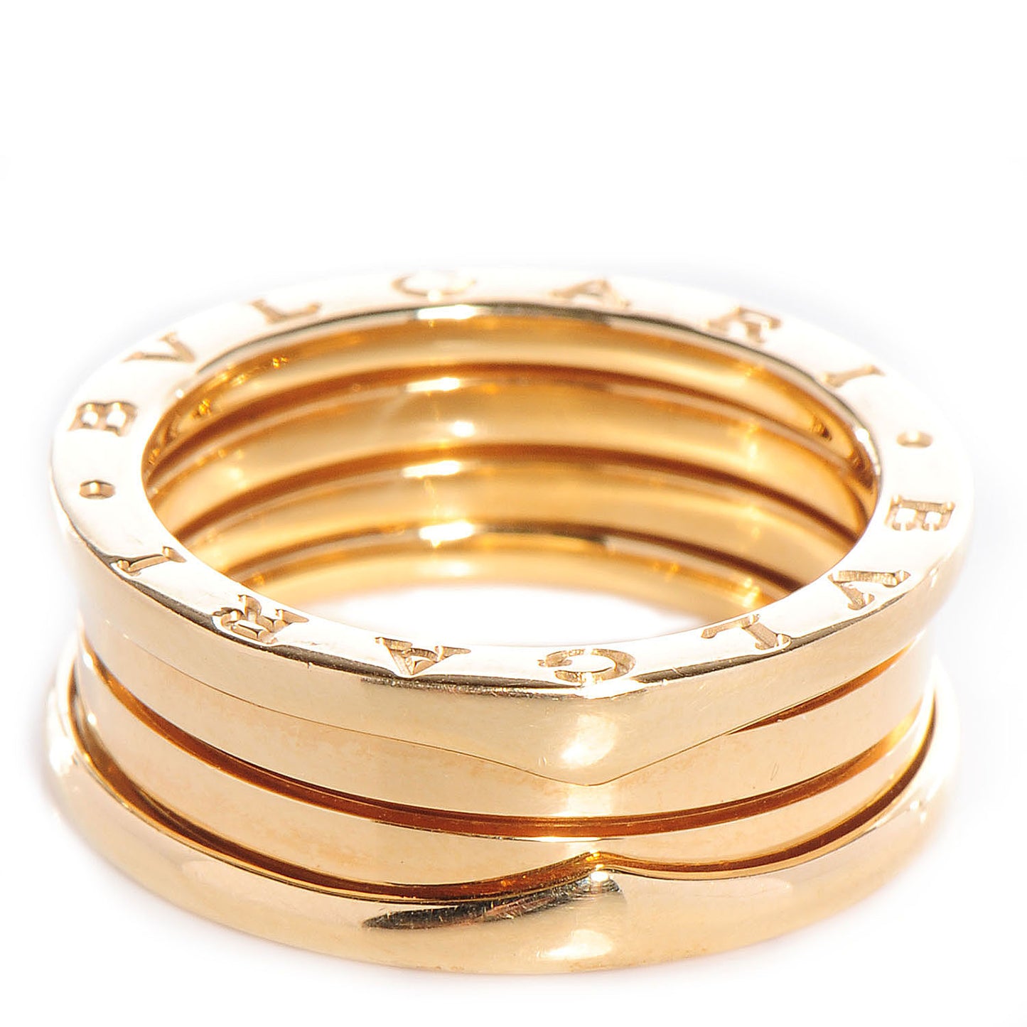BVLGARI 18k Yellow Gold B.Zero1 Four Band Ring size 8.5