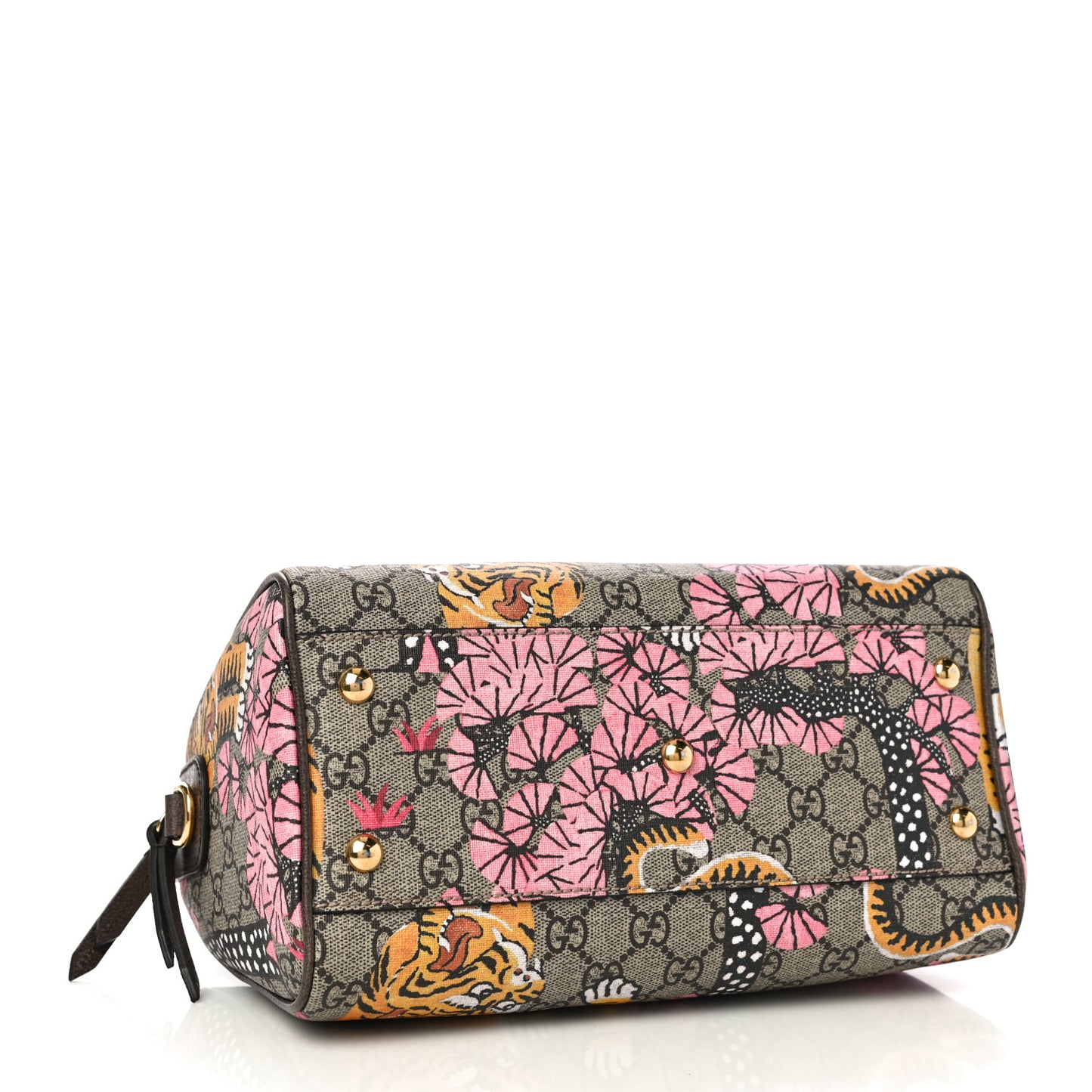 GG Supreme Monogram Bengal Small Boston Beige Pink