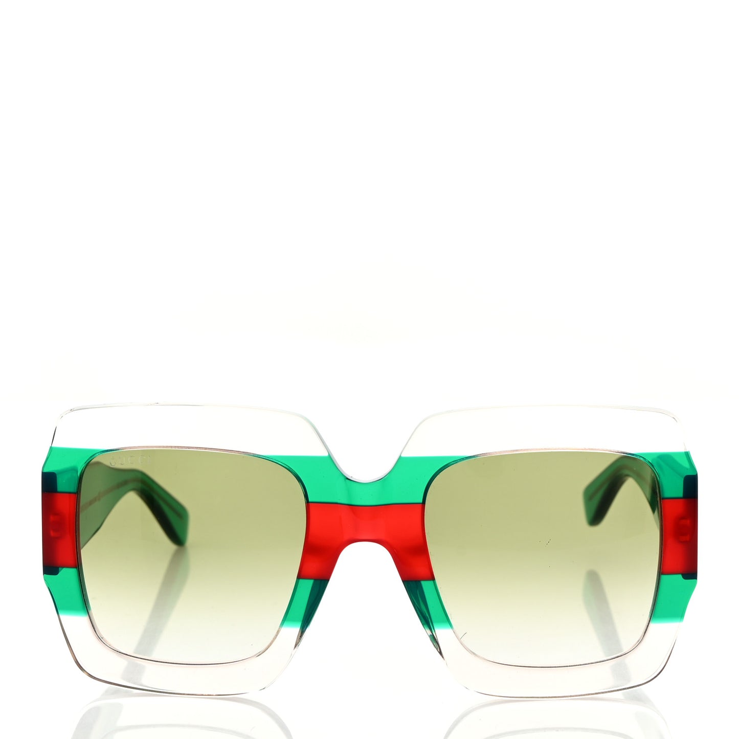 Square Web Frame GG0178S Sunglasses Green Red