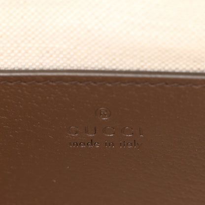 Gucci GG Supreme Monogram Textured Dollar Calfskin Web Medium Ophidia Top Handle Bowler Bag Beige Ebony New Acero 5 of 9