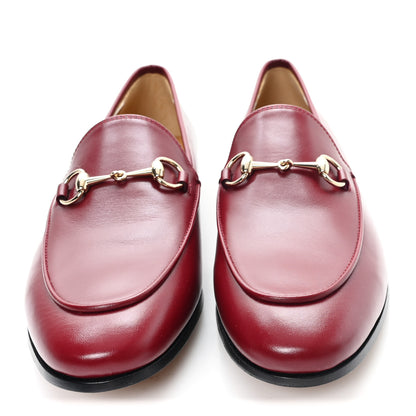 Gucci Betis Glamour Calfskin Womens Jordaan Loafers 39 Rosso Ancora 3 of 10