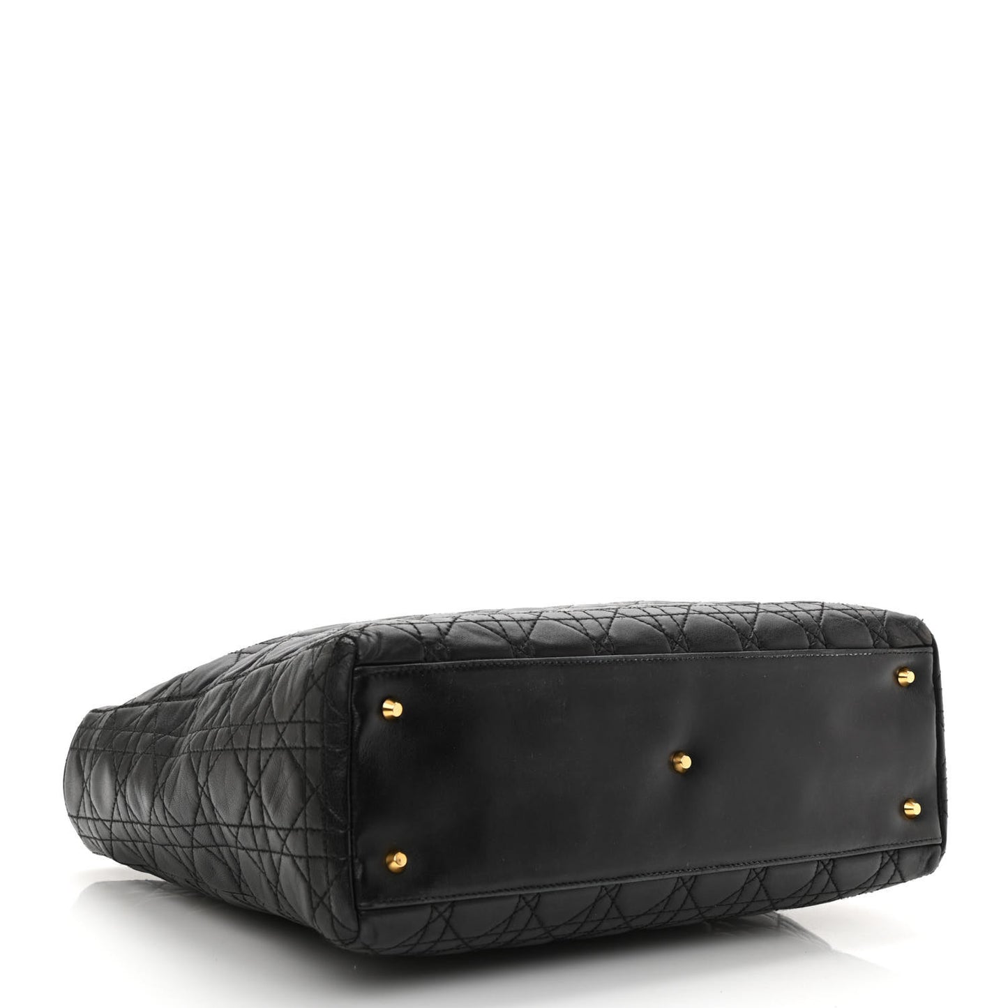 Lambskin Cannage Large Lady Dior Black