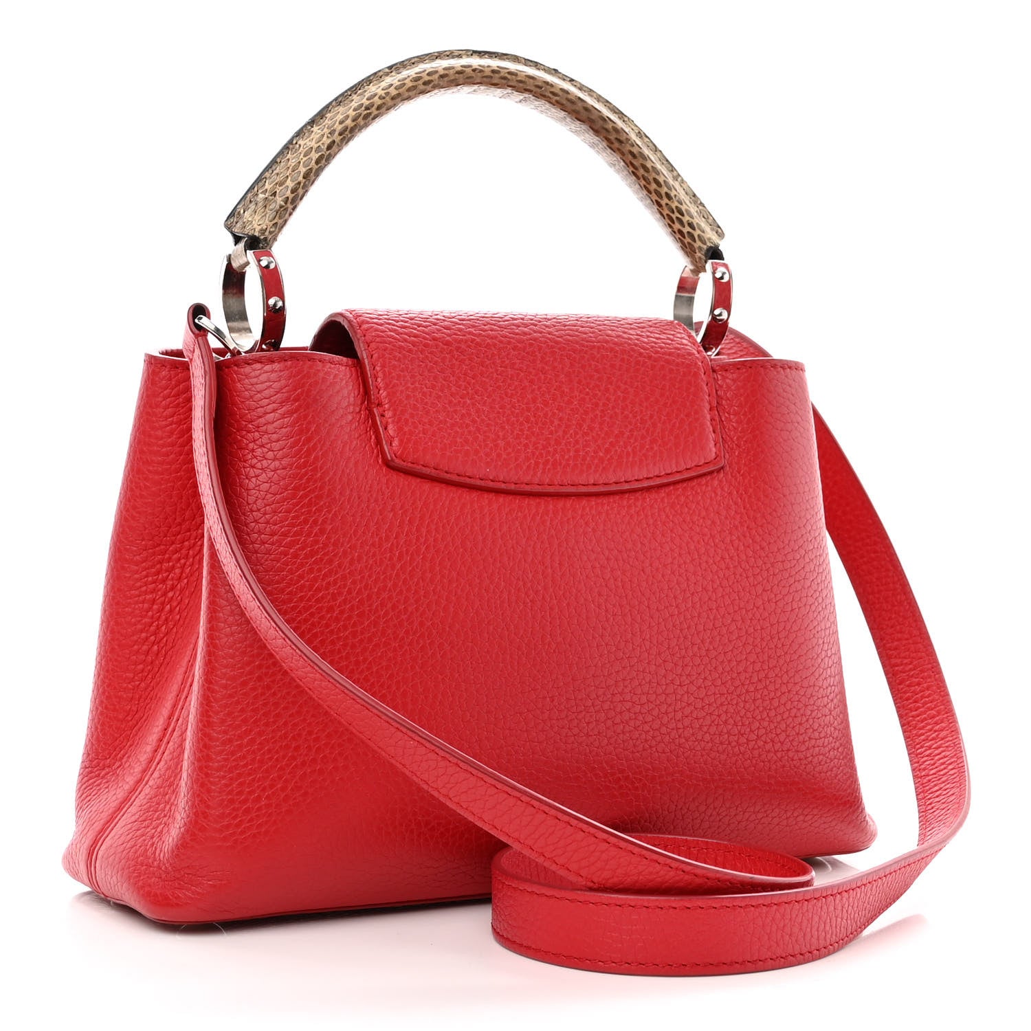Louis Vuitton Taurillon Snakeskin Capucines BB Rubis 3 of 18