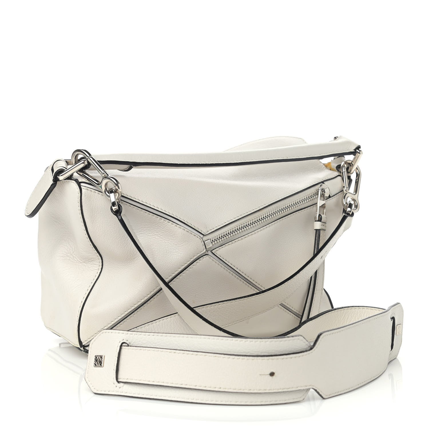 Loewe Calfskin Small Puzzle Bag White 3 of 20