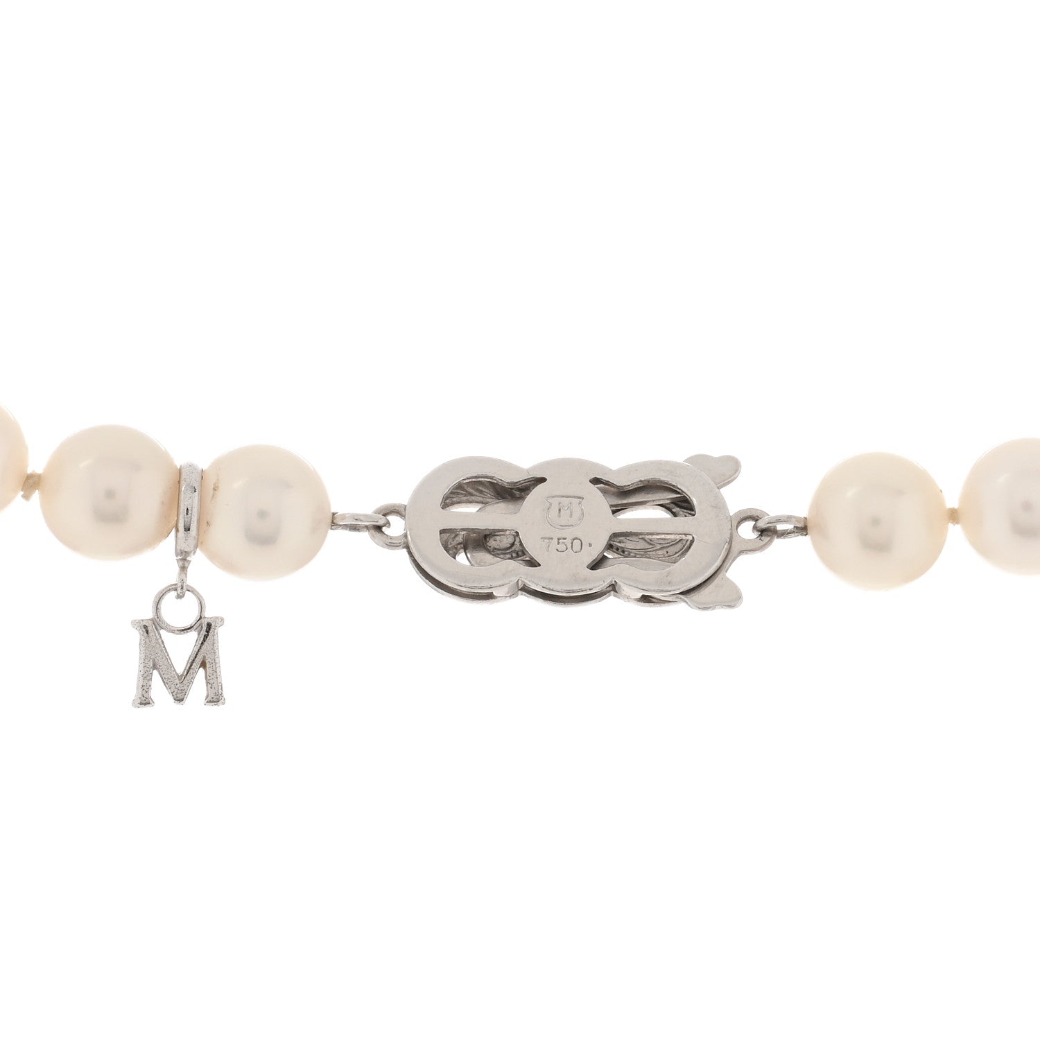 Mikimoto 18K White Gold Akoya Pearl 7-7.5mm Strand Necklace 18.5" 3 of 3