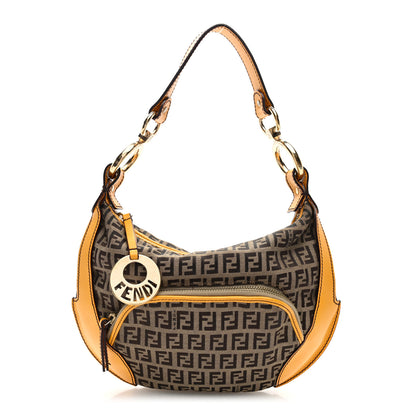 Fendi Zucchino Cuoio Chef Pocket Shoulder Bag Yellow 1 of 9