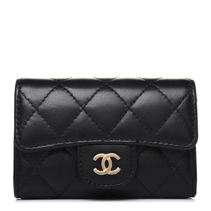 Chanel Lambskin Quilted 4 Key Holder Black 1 of 16