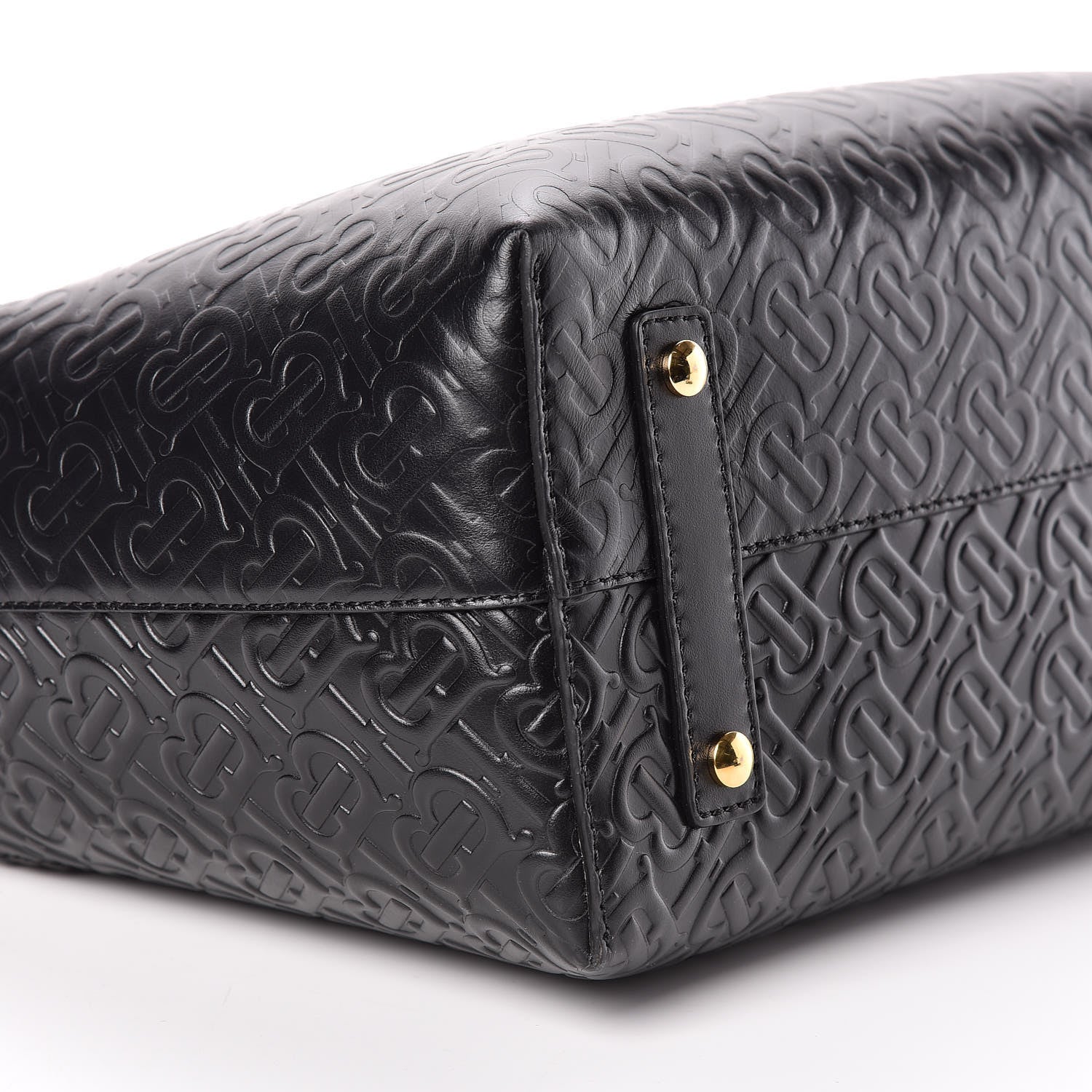 Burberry Calfskin Embossed Monogram Small Belt Bag Black 6 of 10