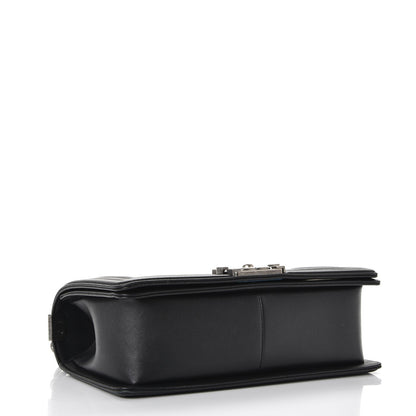 Chanel Calfskin Embossed Cordoba Medium Boy Flap Charcoal 4 of 8