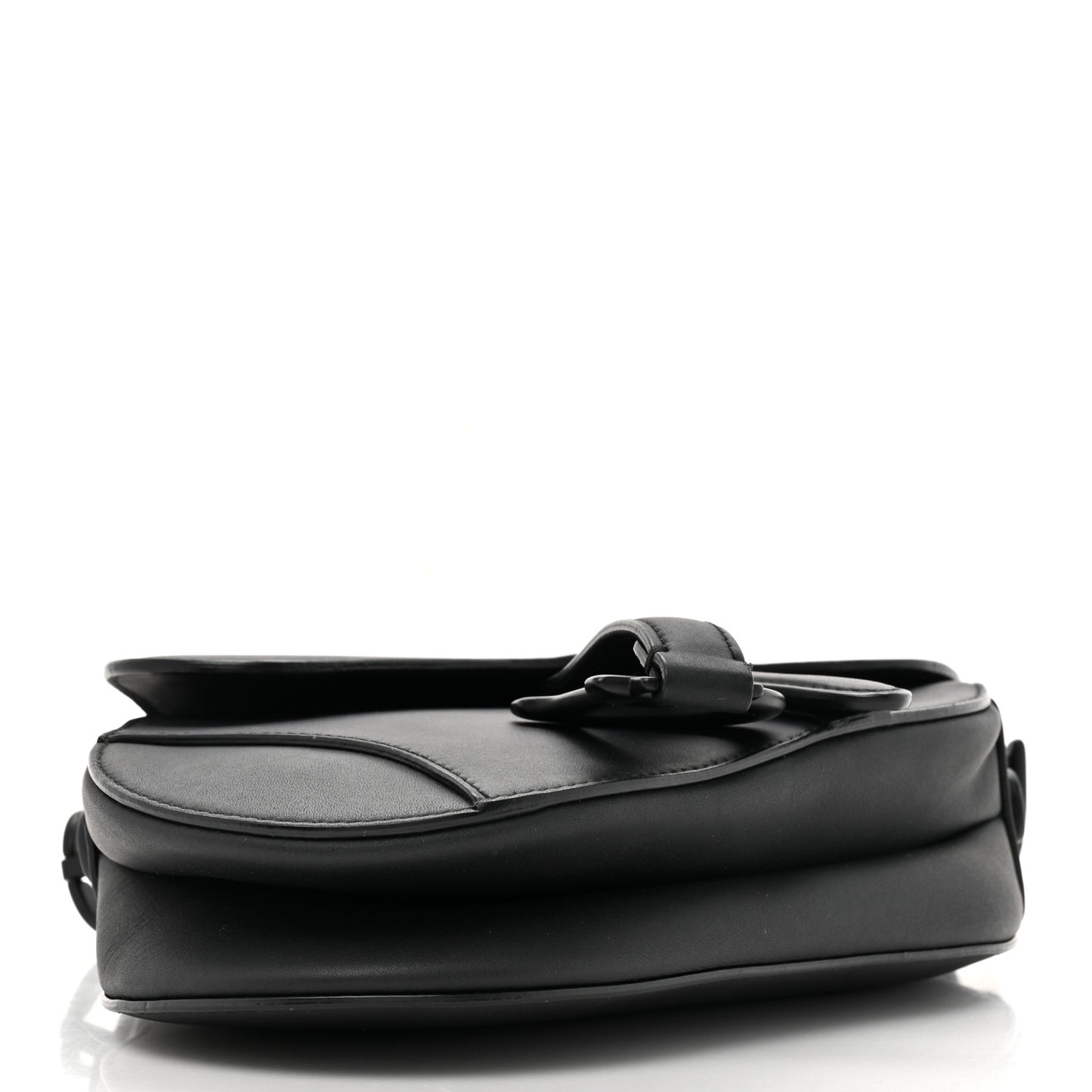Ultra Matte Calfskin Mini Saddle Bag Black