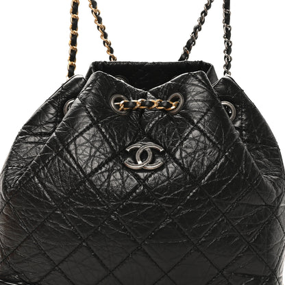 Chanel Aged Calfskin Quilted Small Gabrielle Backpack Black 7 of 10