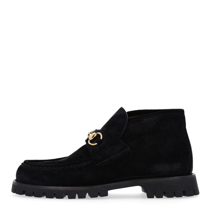 Gucci Suede Horsebit Womens Ankle Boots 38.5 Black 1 of 11