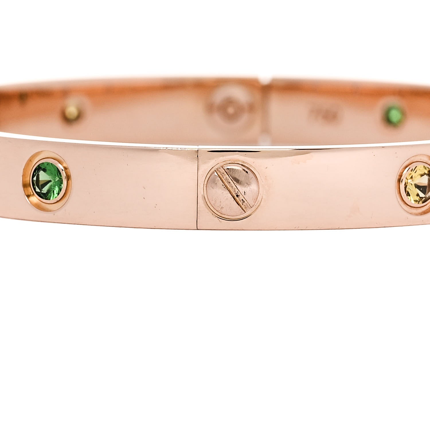 Cartier 18K Pink Gold Sapphire Garnet Amethyst LOVE Bracelet 17 4 of 8