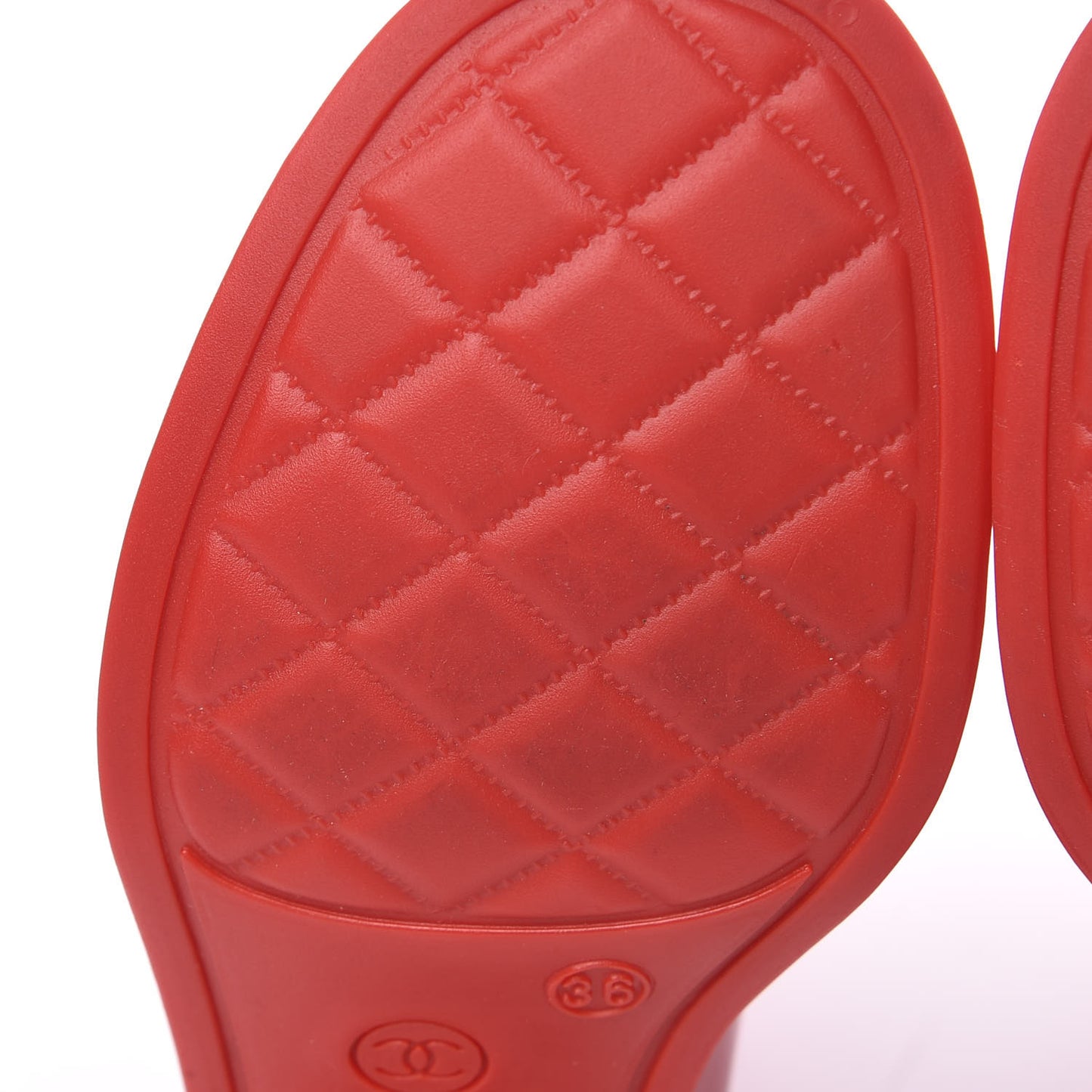 Rubber Camellia Rain Boots 36 Red