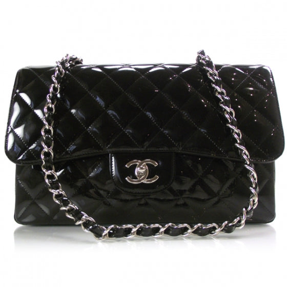 Chanel Patent Jumbo Flap Black 1 of 11