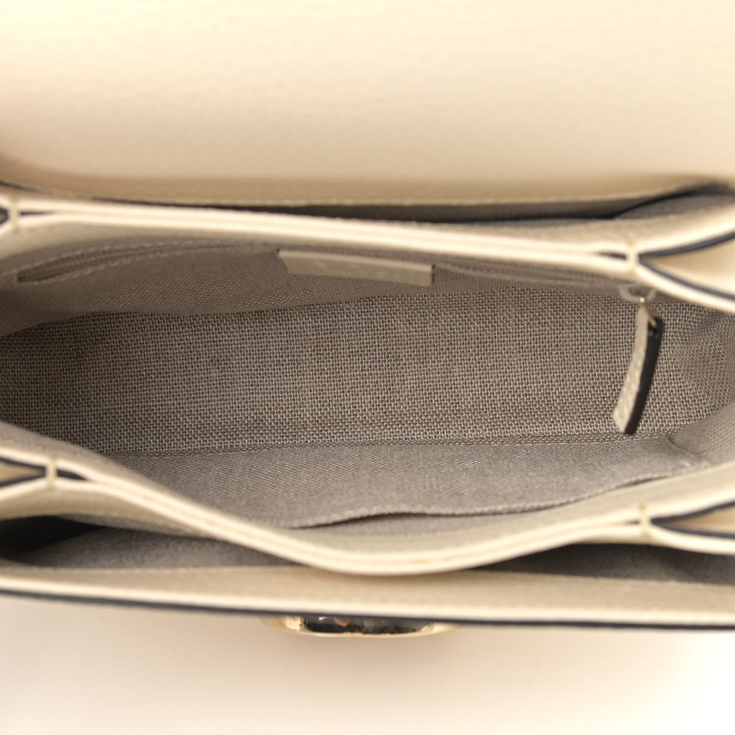 Gucci Dollar Calfskin Interlocking G Crossbody Bag Ivoire 5 of 10