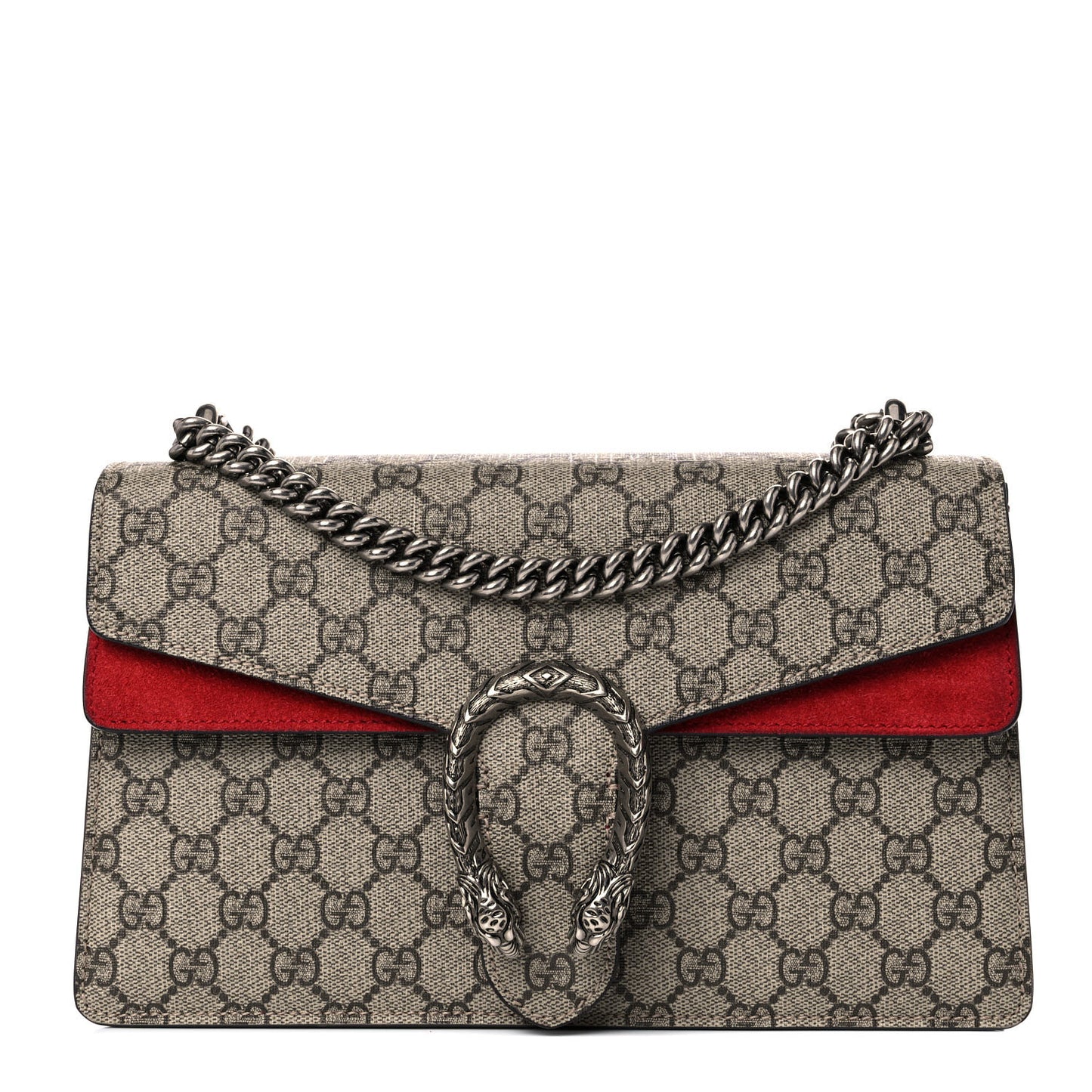GG Supreme Monogram Small Dionysus Shoulder Bag Red