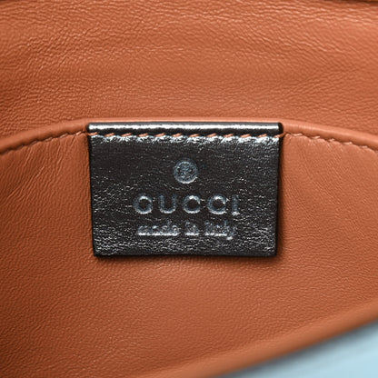 Gucci Metallic Nappa Pearl Sylvie Web Tiger Broadway Shoulder Bag Blue 7 of 14