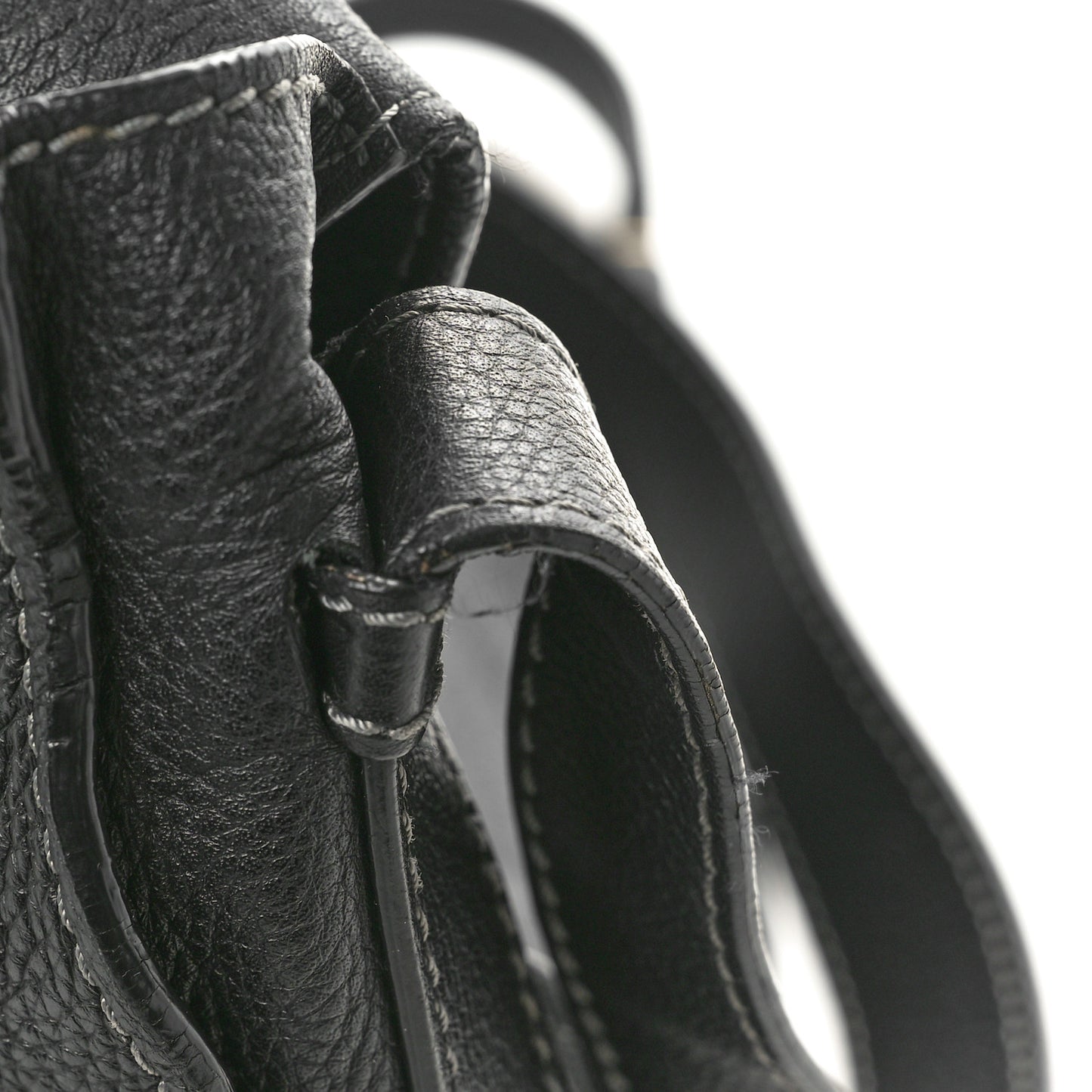 Calfskin Medium Marcie Round Crossbody Bag Black