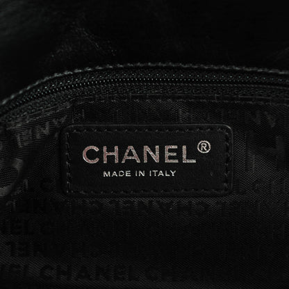 Chanel Woven Tweed Medium Single Flap Black Grey 7 of 8
