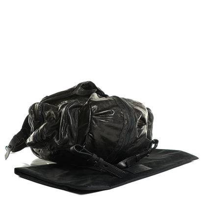 Alexander Wang Lambskin Leopard Embossed Marti Backpack Washed Black Rhodium Hardware 4 of 9