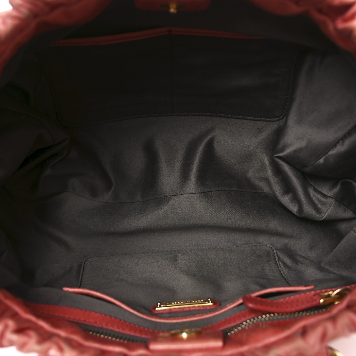 Vitello Lux Gathered Tote Rosa