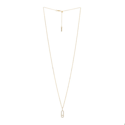 Messika 18K Yellow Gold Diamond LM Move Uno Pave Pendant Necklace 2 of 6
