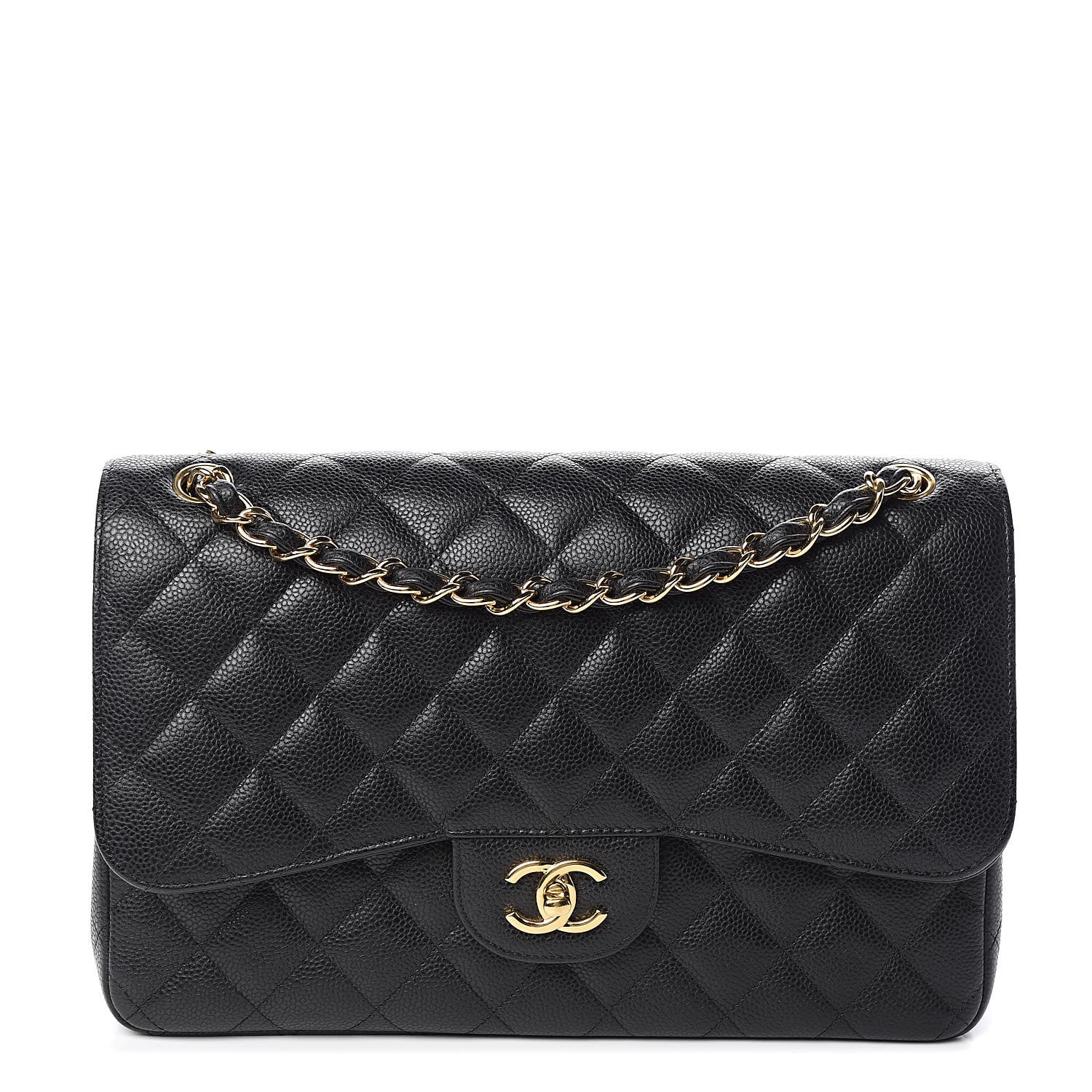 Chanel Caviar Quilted Jumbo Double Flap Black 1 of 11