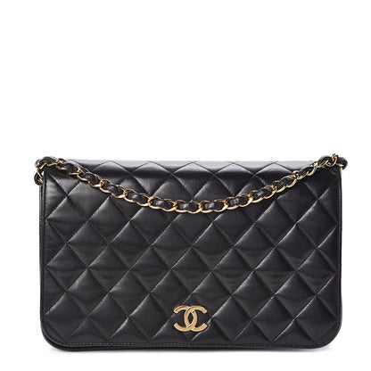 Chanel Lambskin Quilted Small Single Flap Bag Black 1 of 14