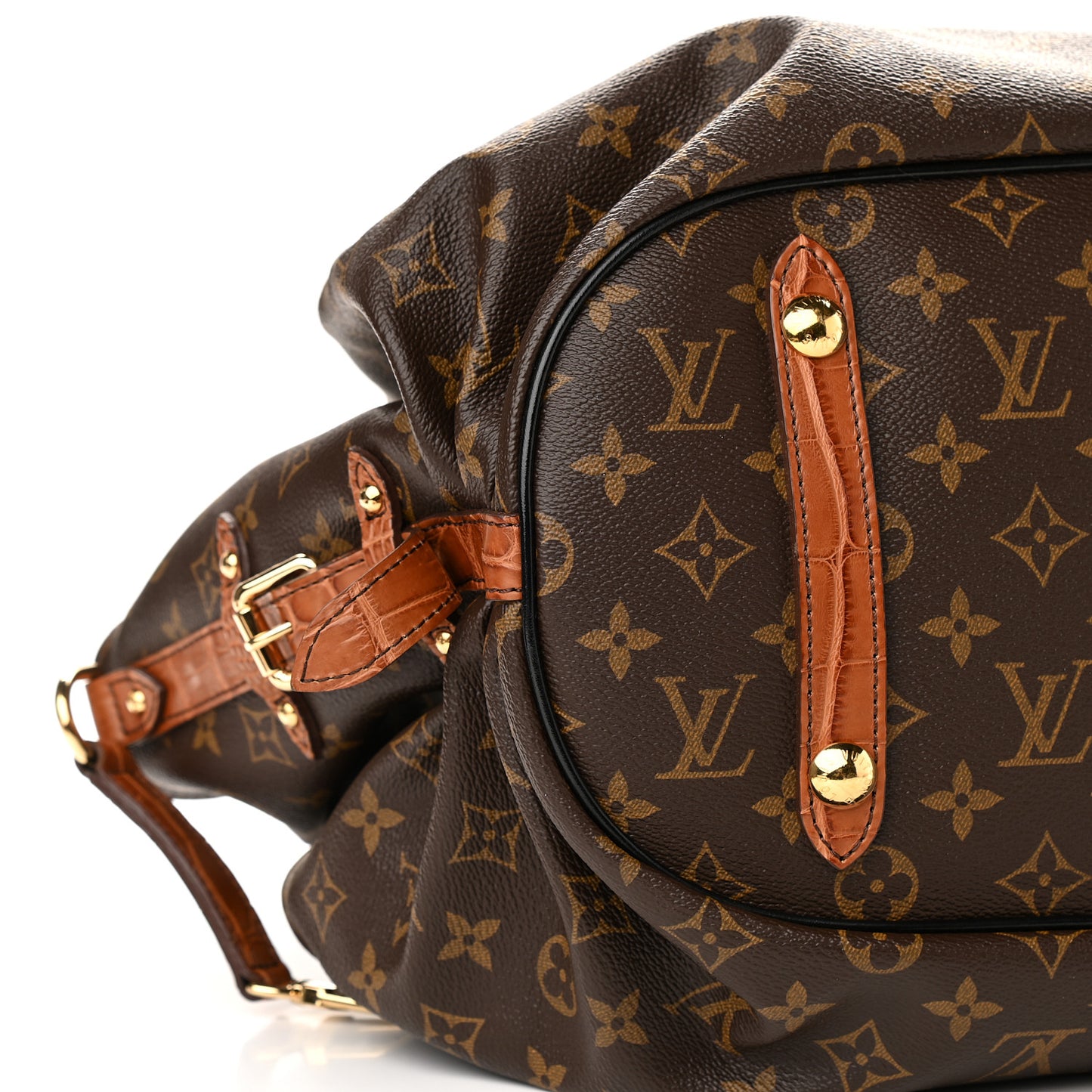 Monogram Alligator Trim Mahina XL
